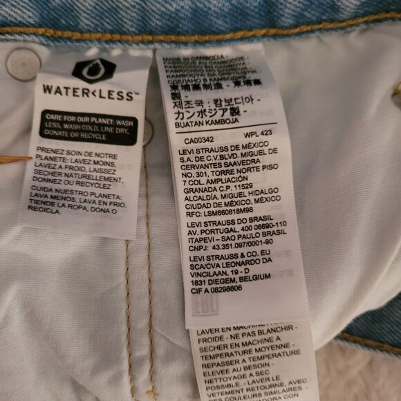 Levis Shorts Womens 31 Blue 501 Jean Cutoff Button Fly Distressed Premium Summer - Picture 9 of 9